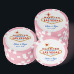 Getrouwd in Las Vegas Pink Casino Wedding Favoriet Poker Chips<br><div class="desc">Maak je klaar voor een onvergetelijke bruiloft in Las Vegas met deze aanpasbare getrouwde in Las Vegas bruiloft poker chips.</div>