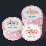Getrouwd in Las Vegas Pink Casino Wedding Favoriet Poker Chips<br><div class="desc">Maak je klaar voor een onvergetelijke bruiloft in Las Vegas met deze aanpasbare getrouwde in Las Vegas bruiloft poker chips.</div>