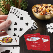 Getrouwd in Las Vegas Rood Bewaar de Datum Pokerkaarten (Insitu)