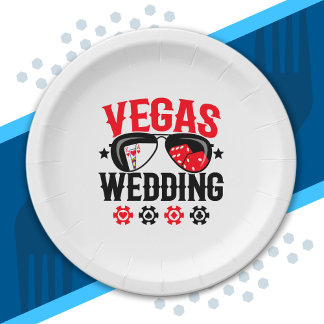 Getrouwd in Las Vegas - Vegas Huwelijksfeest Papieren Bordje