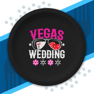Getrouwd in Las Vegas - Vegas Huwelijksfeest Papieren Bordje