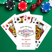 Getrouwd in Las Vegas White Save the Date