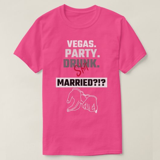 Getrouwd in Vegas T-shirt (Design voorkant)