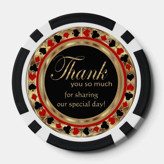 Getrouwd in (Voeg uw stad en staat toe) Pokerchips (Achterkant)