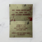 getrouwd in western cowboylaarzen trouwen bedankkaart (Binnen)