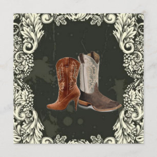 getrouwd in western cowboylaarzen trouwen kaart