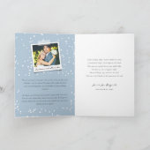 Getrouwd kerstfoto bruiloft feestdagen kaart (Binnen)