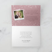 Getrouwd kerstfoto bruiloft feestdagen kaart (Binnen)