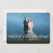 Getrouwd kerstfoto bruiloft feestdagenkaart (Voorkant)