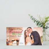 Getrouwd Kerstmis Feestdagenkaart (Staand voorkant)