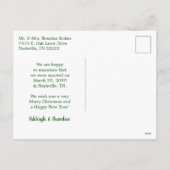 Getrouwd Kerstmis Foto Feestdagenkaart (Achterkant)