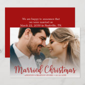 Getrouwd Kerstmis Foto Feestdagenkaart (Voorkant / Achterkant)