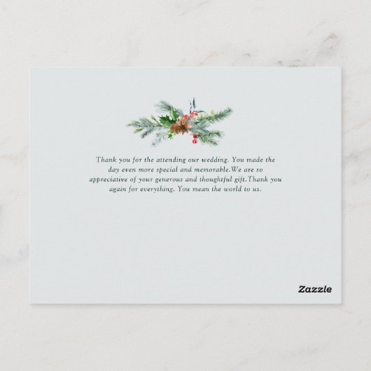 GETROUWD KERSTMIS | Trendy script kerst Briefkaart (Achterkant)