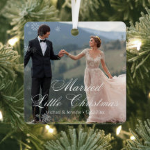 getrouwd klein kerst bruiloft 2 foto's sneeuwachti