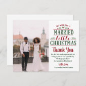 Getrouwd Kleine Kerst Dankkaart Bedankkaart (Voorkant / Achterkant)