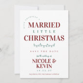 Getrouwd Kleine Kerst Save The Date (Voorkant)