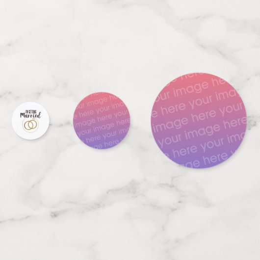 Getrouwd krijgen voeg uw eigen foto's toe om aan t confetti (Achterkanten)