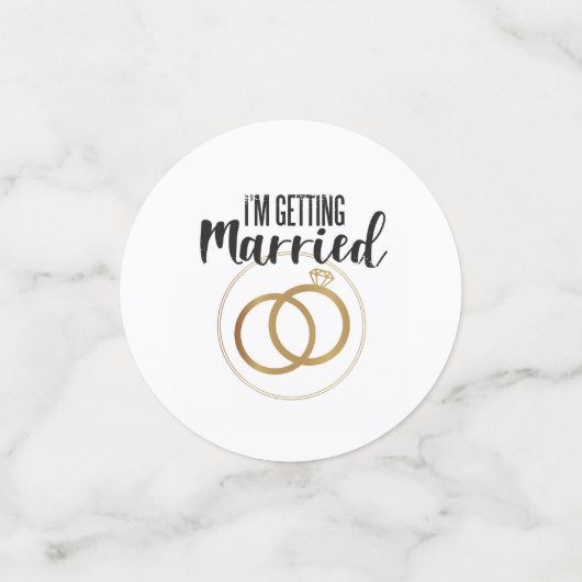 Getrouwd krijgen voeg uw eigen foto's toe om aan t confetti (Kleine voorkant)