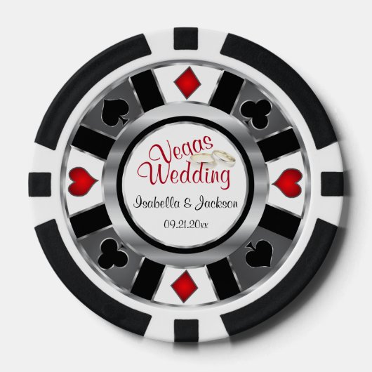 Getrouwd Las Vegas Stijl Pokerchips (Voorkant)