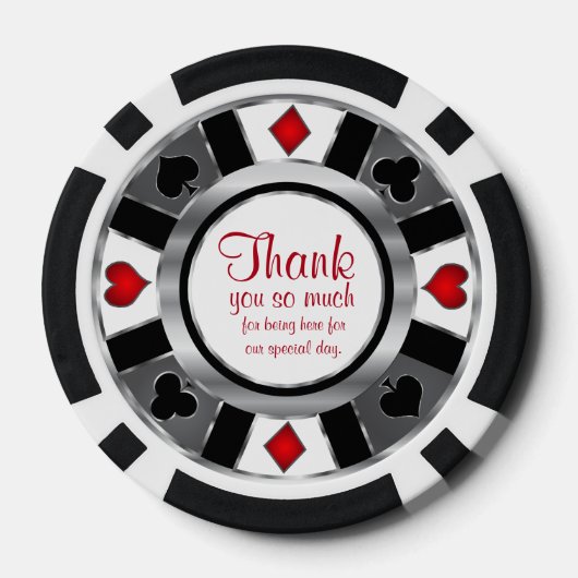 Getrouwd Las Vegas Stijl Pokerchips (Achterkant)