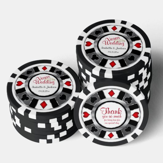 Getrouwd Las Vegas Stijl Pokerchips (Opstapeling)