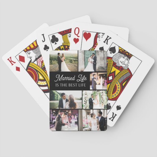 Getrouwd leven is de beste fotocollage voor het le pokerkaarten (Achterkant)