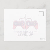 Getrouwd Leven Level Up Gaming Kunst Briefkaart (Achterkant)