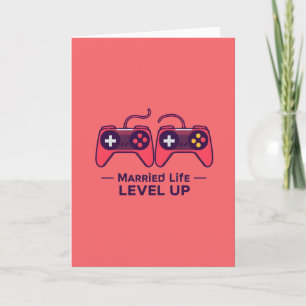 Getrouwd Leven Level Up Gaming Kunst Kaart