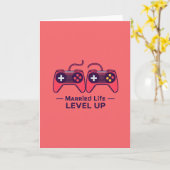 Getrouwd Leven Level Up Gaming Kunst Kaart (Gele Bloem)