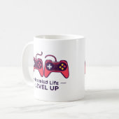 Getrouwd Leven Level Up Gaming Kunst Koffiemok (Voorkant links)