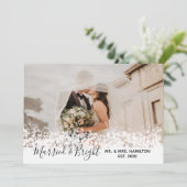 Getrouwd & Lichtjes Feestdagenkaart (Staand voorkant)