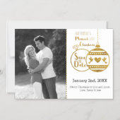 Getrouwd Little Christmas Save the Date Magnetische Uitnodiging (Voorkant)