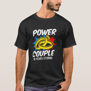 Getrouwd Machtig Koppel Jubileum Romantisch Koppel T-shirt