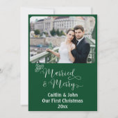 Getrouwd Merry Custom Passen getrouwd 1st Christma Feestdagenkaart (Voorkant)