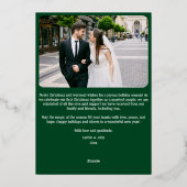 Getrouwd Merry Custom Passen getrouwd 1st Christma Folie Feestdagenkaart (Achterkant)