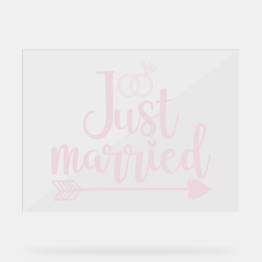 Getrouwd met Blush Acryl Bord (Voorkant)