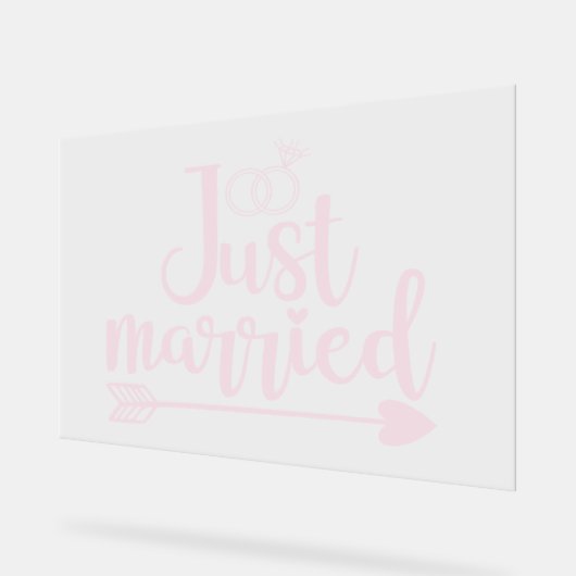 Getrouwd met Blush Acryl Bord (Hoek)