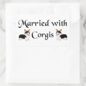 Getrouwd met Corgis Rechthoekige Sticker (Tas)