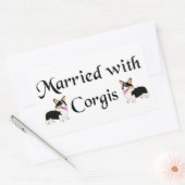 Getrouwd met Corgis Rechthoekige Sticker (Envelop)