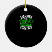 Getrouwd met een overlevende van een levertranspla keramisch ornament (Achterkant)