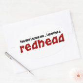 Getrouwd met een Redhead Ovale Sticker (Envelop)