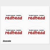 Getrouwd met een Redhead Ovale Sticker (Vel)