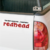 Getrouwd met een roodharige bumpersticker (Op Truck)
