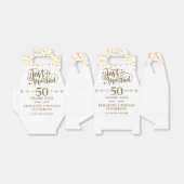 Getrouwd met het 50ste Golden Wedding Jubileum Bedankdoosjes (Uitgevouwen)