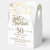 Getrouwd met het 50ste Golden Wedding Jubileum Bedankdoosjes (Geopend)