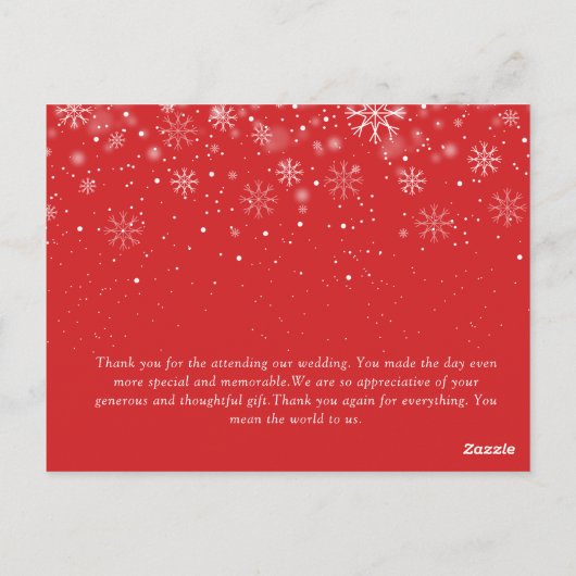 GETROUWD MET KERSTMIS | witte scriptfoto Briefkaart (Achterkant)