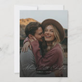 Getrouwd met kleine kerst | Elegante fotocollage Feestdagenkaart (Voorkant)