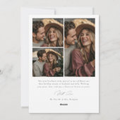 Getrouwd met kleine kerst | Elegante fotocollage Feestdagenkaart (Achterkant)