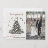 Getrouwd met kleine kerst feestdagenkaart (Voorkant)