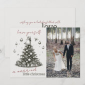 Getrouwd met kleine kerst feestdagenkaart (Voorkant / Achterkant)